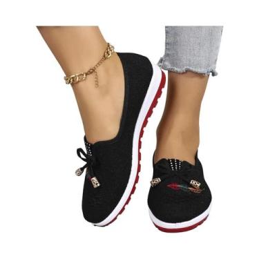 Imagem de Tênis Casuais Femininos De Verão Respirável Em Malha, Sapatos Vulcaniz