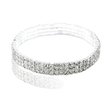 Imagem de Tornozeleira Feminina De Cristal Com Várias Camadas De Strass, Corrent