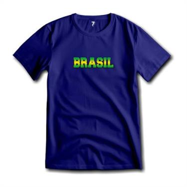 Imagem de Camiseta Brasil Estampa Verde e Amarela Malha Fria Premium - Sete Sete