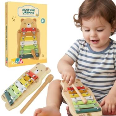 Imagem de Xilofone Ursinho Infantil Brinquedo Musical Educativo Sons