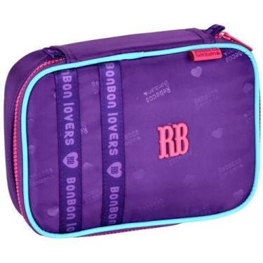 Imagem de Estojo Escolar Grande Rebecca Bonbon com Divisória Elásticos Internos 