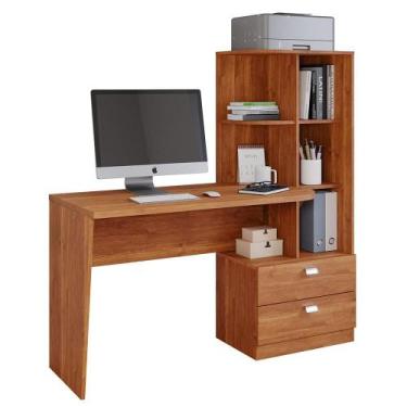Imagem de Escrivaninha Elisa com Estante e 2 Gavetas - Permóbili, Cinamomo