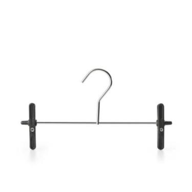 Imagem de Cabide de Metal Infantil c/grampos 26 cm - 2025 - IOPLAST, Preto, 150 