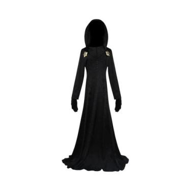 Imagem de Vestido Longo Feminino Dimitrescu Para Cosplay De Zombie, Fantasia Par