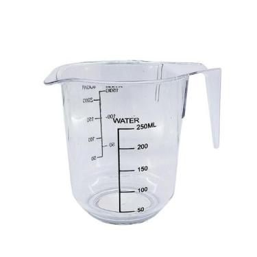 Imagem de Copo Jarra Plástico Medidor Dosador Receitas Graduado 250ml - MUNDIART