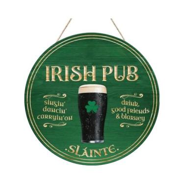 Imagem de Placa Decorativa De Madeira Estilo Retrô Com Trevo Da Sorte Para O Dia