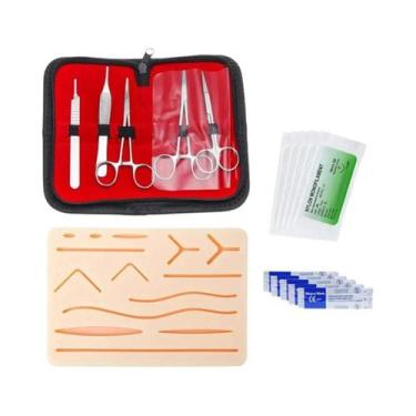 Imagem de Kit De Sutura Cirúrgica De Nylon E Seda 2/0 3/0 4/0 Monofilamento Não 