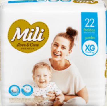 Imagem de Fralda Descartável MILI Love&Care Tam:XG  22 Fraldas Premium