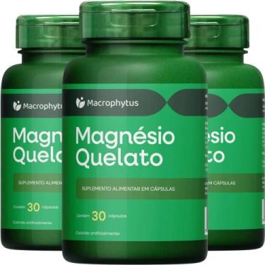 Imagem de KIT 3X Magnésio Quelato 30 Cápsulas - Macrophytus