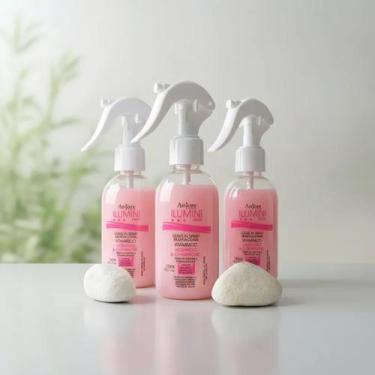 Imagem de Kit 3 Leavein Spray Vitamínico Biotina Ilumini Hair Morango Champanhe 