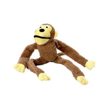 Imagem de Brinquedo Tex Macaco Pelúcia Marrom para Cães - Plas Pet