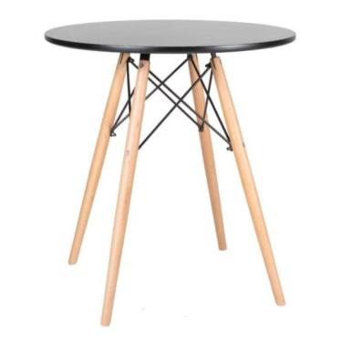 Imagem de Mesa de Jantar Redonda Mdf 70cm Eiffel Eames Preto