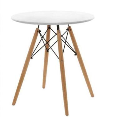 Imagem de Mesa Redonda 70cm Mdf Eiffel Charles Eames Branco