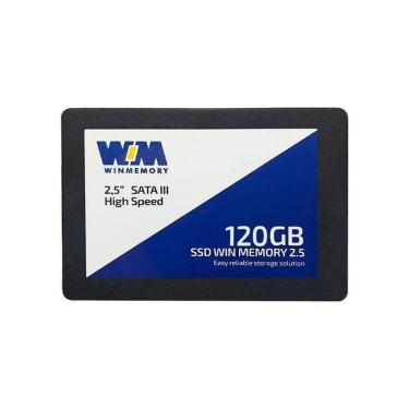 Imagem de SSD 120GB SATA3 Winmemory, Leitura/Gravação 520/420 MB/s, HSSSDC100/C120G