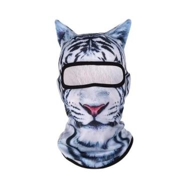 Imagem de Máscara Balaclava 3D Com Rosto De Gato Para Motocicleta, Motocross, Es