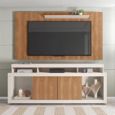 Imagem de Rack Com Painel TV até 65 Polegadas Marrom Life Caemmun