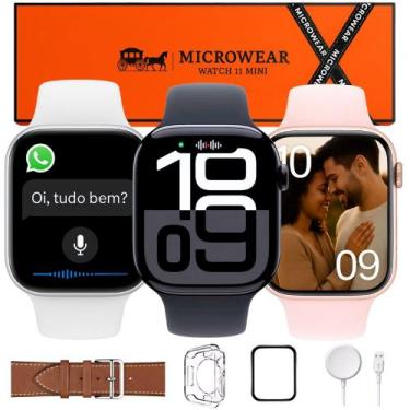 Imagem de Smartwatch Relógio Mini Série 11 Chatgpt Responde Whatsaapp Lançamento