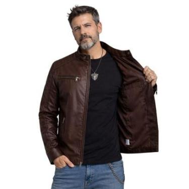 Imagem de Jaqueta  Biker em Couro  PU-Masculino