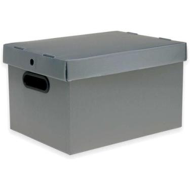 Imagem de Caixa Organizadora Prontobox Prata 360X265X230 MD - Polycart