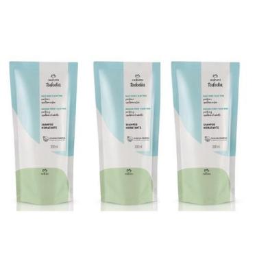 Imagem de Kit 3 Refis Shampoo Natura TodoDia Hidratação Maçã Verde 300ml - Cosmé