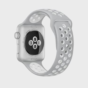 Imagem de Pulseira nk Sport para Watch 44mm e 42mm - Cinza com Branco - xdoria
