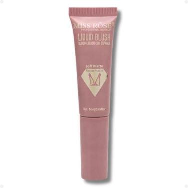Imagem de Blush Líquido Com Esponja Miss Rôse Fosco Macio 01 14ml - MISS ROSE
