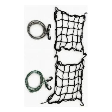 Imagem de Kit 2 Redes Elástica Moto 35x35 2 Elásticos Bagageiro 1,5m - VITACABOS
