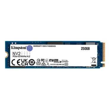 Imagem de SSD Kingston Nv2 250Gb, M.2 2280 Pcie, Nvme, Leitura: 3000 Mb/s e Gravação: 1300 Mb/se Preto
