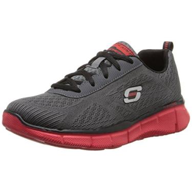 Imagem de Skechers Tênis infantil 95516L Equalizer Quick Reaction (criança pequena/criança grande), Carvão/Vermelho, 11 Little Kid