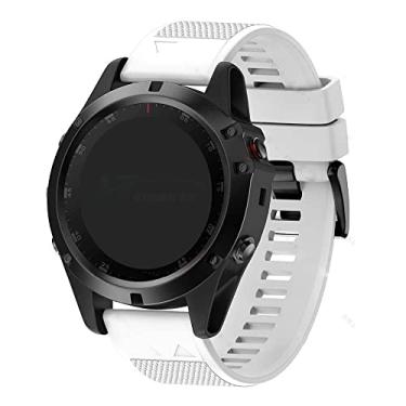 Imagem de Pulseira Silicone compativel com Fenix 5X - Fenix 5X Plus - Fenix 6X - Fenix 7X - Fenix 3 HR - Quatix 3 (EasyFit 26) - Marca LTIMPORTS (Branco)