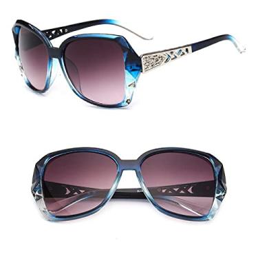 Imagem de Óculos de sol superdimensionados fashion feminino designer vintage feminino óculos de sol de plástico moldura grande espelho preto gradiente oculos, 2, z