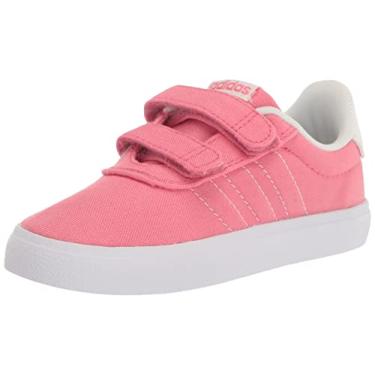 Imagem de adidas Sapato de skate unissex infantil Vulc Raid3r, Tom rosa/nuvem branca/branca, 5.5 Big Kid