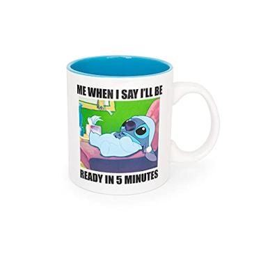 Imagem de Disney Lilo & Stitch When I Say I'll Be Ready Caneca de café de cerâmica | Acessórios de cozinha oficiais da Disney | Conjunto de bebidas para armário de casa | Comporta 590 ml
