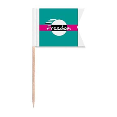 Imagem de Black Freedom Equal Rights Bandeiras de palito de dente para marcação de rotulagem para bolo de festa comida prato de queijo