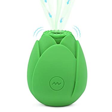 Imagem de Vibrador Sugador para Mulheres Desenho de Flores de Rosa 10 Vibração 10 Sucção Modos Magnético Recarregável Sugador de Clitóris Portátil e Discreto Estimulador Clitóris Feminino e Ponto G