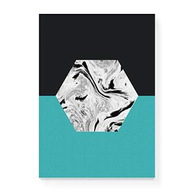 Imagem de Arte Maníacos Quadro Decorativo em Tela Canvas Escandinavo Losango - 23x16,25cm