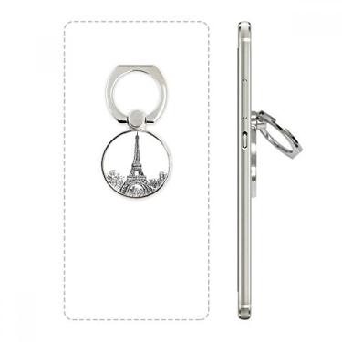 Imagem de Suporte de anel de telefone quadrado da Torre Eiffel, França, Paris