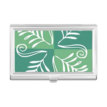 Imagem de Porta-cartão de visita Green Leaves Totems Civilização Ancient Porta-cartões Carteira de bolso
