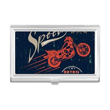 Imagem de Carteira de bolso com desenho de motocicleta mecânica, porta-cartões