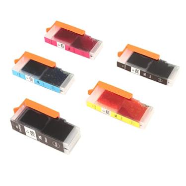 Imagem de Kadimendium Conjunto de cartuchos de tinta cartucho de toner preto e colorido combo de cartuchos de tinta para PIXMA MG5770 MG6870 MG770 TS5070 TS6070 TS8070 (BK BK C M Y 5 cores)