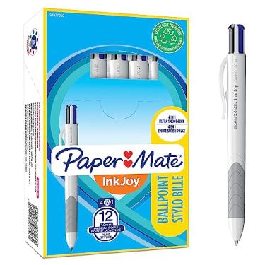 Imagem de Paper Mate Caneta esferográfica InkJoy Quatro 4 cores | Cores comerciais | Ponta média (1,0 mm) | 12 unidades
