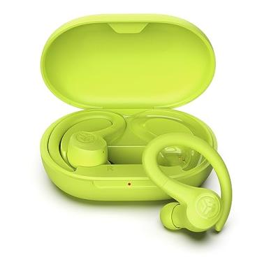 Imagem de JLab Go Air Sport - Fones de ouvido sem fio para treino com chamadas transparentes C3, design esportivo seguro para fone de ouvido, 32+ horas Bluetooth Playtime e 3 configura es de som equalizador, amarelo