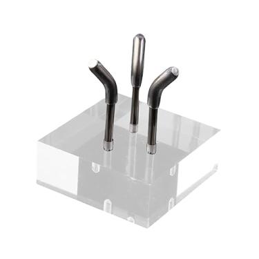 Imagem de Fancyes Suporte de bola quadrado expositor esfera suporte de exibição base de mesa suporte de bola para colecionáveis mesa foto adereços decoração, 4cmx4cm