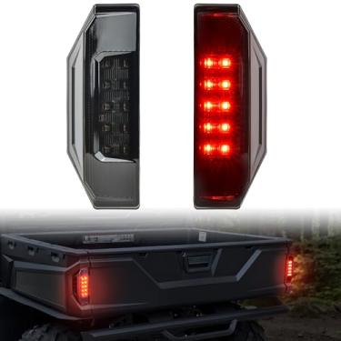 Imagem de 2 peças de luzes traseiras UTV Ranger para Ranger, SAUTVS luzes traseiras de LED preto fumê luzes traseiras de freio para Polaris Ranger 570 tamanho completo XP 900 RGR GENERAL 1000 2015-2021 Acessórios