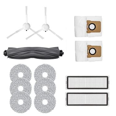 Imagem de HMHAMA Principais escovas rolantes laterais escova esfregão pano almofadas filtro saco de poeira peças de reposição serve para Dreame S10/x10/B101CN/Dreame Bot L10s Ultra/L10s Pro Robot Vacuum