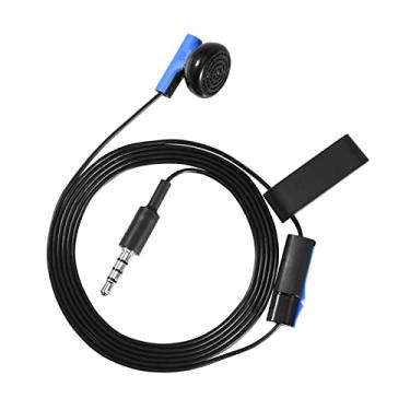 Imagem de Zerone Fone de ouvido Mono Chat com microfone para Playstation 4, 3,5 mm, um lado de 3,5 mm, fone de ouvido intra-auricular para jogos PS4 Slim PRO – Compatível com celular, PC, tablet