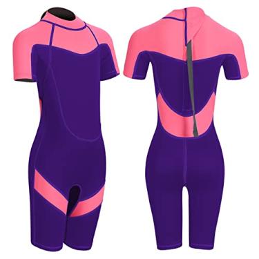 Imagem de Roupa de mergulho infantil FLEXEL para meninos e meninas 2 mm 3 mm, roupa de mergulho completa para adolescentes, roupa de neoprene para mergulho com snorkel