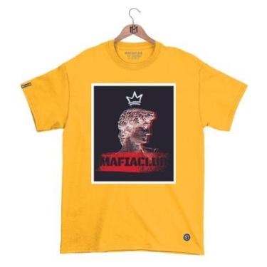 Imagem de Camiseta Máfiaclub Gola Redonda Estampa QUADRO MÁFIA Streetwear fio 30.1 Penteado.-Unissex