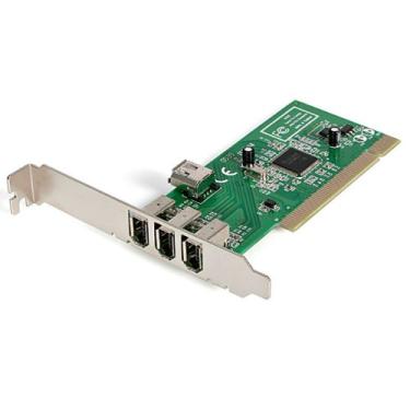 Imagem de StarTech. Placa adaptador FireWire com 4 portas PCI 1394a - 3 placas externas 1 FireWire PCI internas para laptops (PCI1394MP)