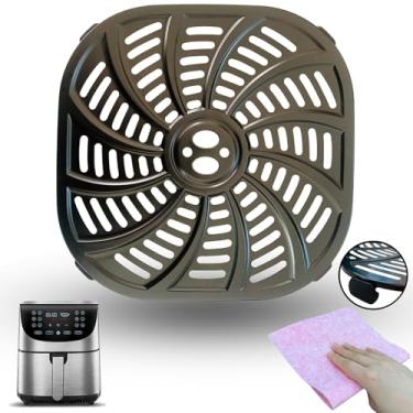 Imagem de Rhsaae Prato de fritadeira a ar de 7 litros para fritadeiras a ar Gourmia GAF778, frigideira de ar premium, bandeja mais crocante, grade de inserção de prateleira para fritadeira de ar Gourmia 7QT,